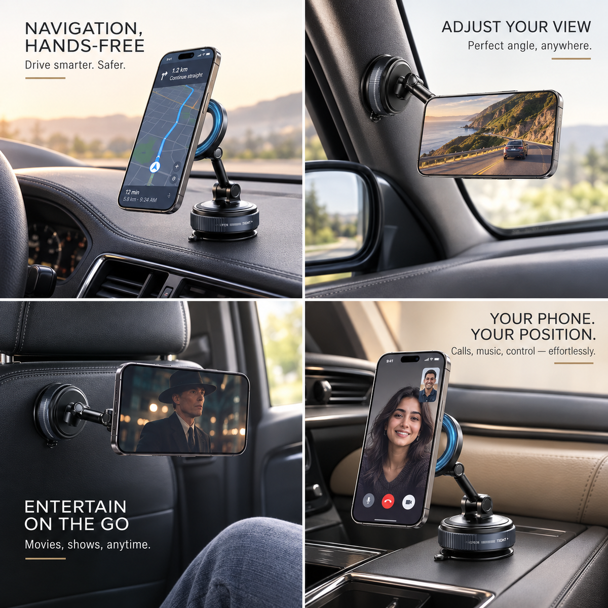 MagGrip Pro™ 360° Vacuum Magnetic Phone Mount