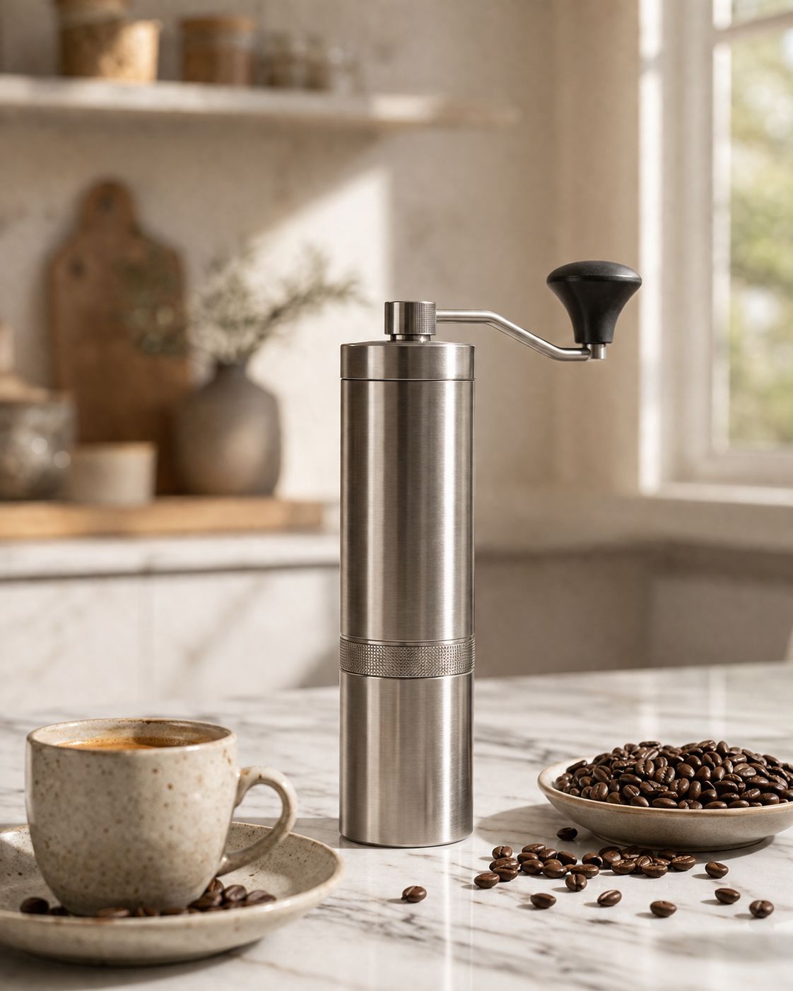 GrindCraft™ Premium Stainless Steel Manual Coffee Grinder