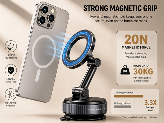MagGrip Pro™ 360° Vacuum Magnetic Phone Mount