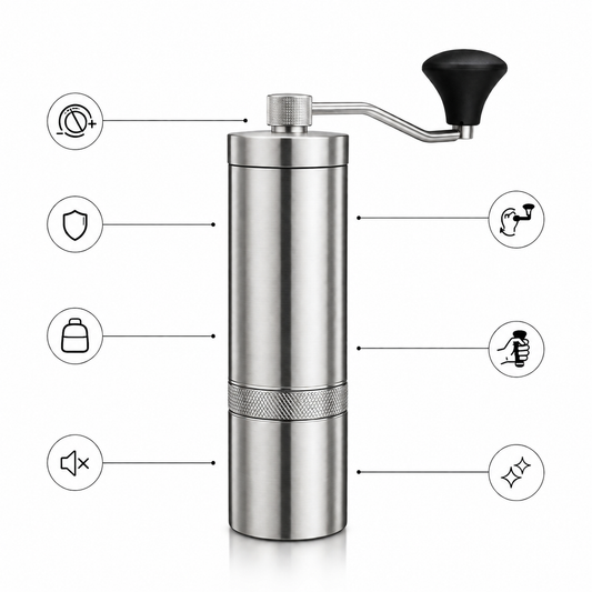 GrindCraft™ Premium Stainless Steel Manual Coffee Grinder