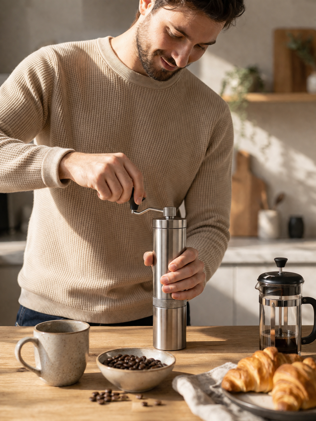 GrindCraft™ Premium Stainless Steel Manual Coffee Grinder