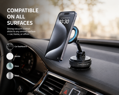 MagGrip Pro™ 360° Vacuum Magnetic Phone Mount